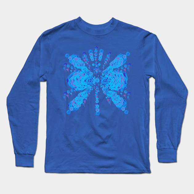 Rose garden butterfly Long Sleeve T-Shirt by SHAKIR GAUTAMA 